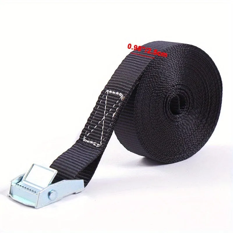 1M/2M/3M/4M/5M Schwarz Schnalle Spanngurt Fracht gurte Für Auto Motorrad Fahrrad Mit Metall Schnalle Abschleppseil Starke Ratsche Gürtel 1pc