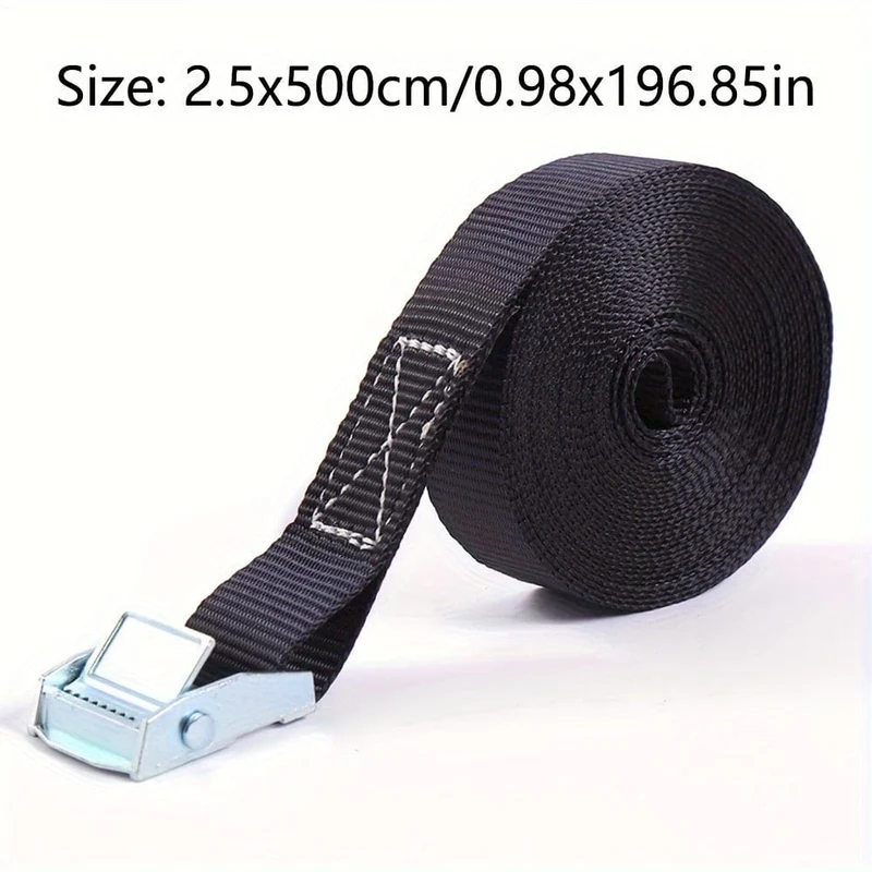 1M/2M/3M/4M/5M Schwarz Schnalle Spanngurt Fracht gurte Für Auto Motorrad Fahrrad Mit Metall Schnalle Abschleppseil Starke Ratsche Gürtel 1pc