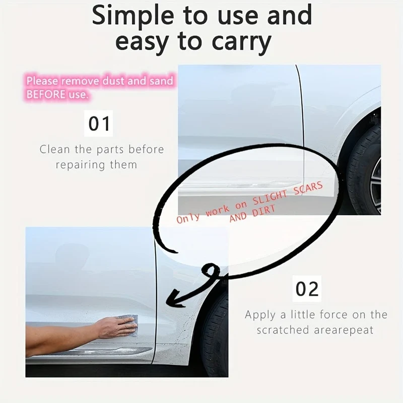 Stellen Sie den Lack Ihres Autos sofort wieder her mit dem Nano Magic Car Scratch Remover Cloth!