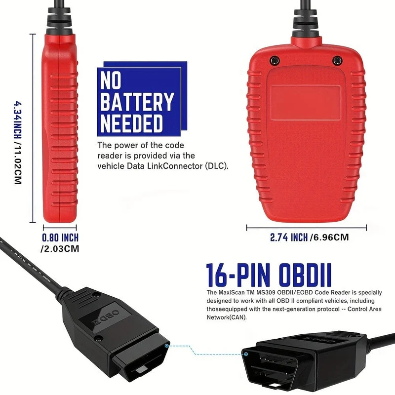 Klassischer, erweiterter Universal-OBD2-Scanner, Fehlercodeleser für Automotoren, Überprüfung des Motorlicht- und Abgasüberwachungsstatus, OBDII-CAN-Diagnose-Scan-Tool