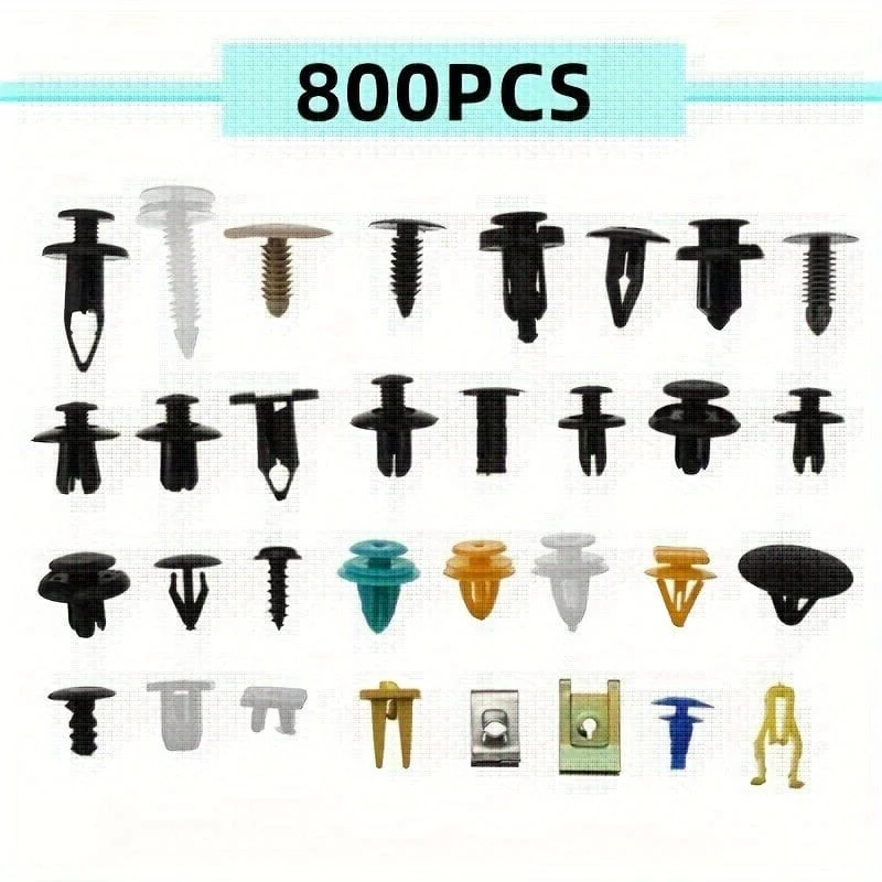 500/100PCS Mixed Auto Fastener Fahrzeug Auto Stoßstange Clips Retainer Verschluss Niet Tür Panel Fender Liner Universal-Fit alle Auto