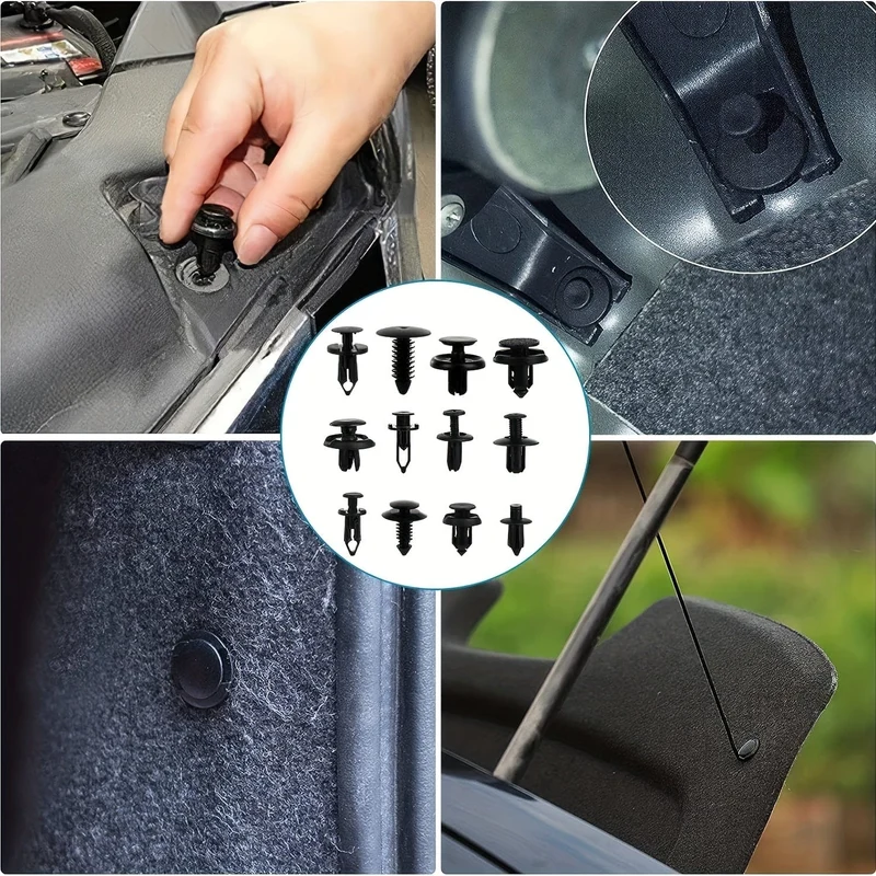 925-teiliges Auto-Stoßstangen-Halteklammern, Kunststoffnieten, Befestigungselemente für die Heckklappengriffstange, 26 gängigste Größen, Auto-Druckstiftnieten-Set