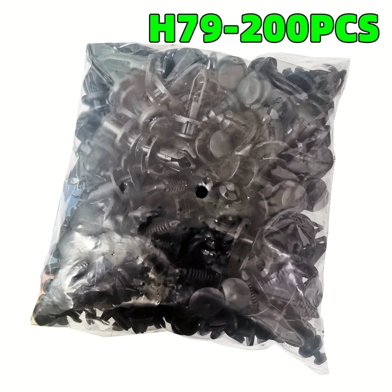 200 Stück Auto-Befestigungsclip, 6 mm, 7 mm, 8 mm, 9 mm, 10 mm, universell, sechs Arten gemischt, für Toyota, Ford, GM, Honda, Stoßniet, Autoteile-Entfernungswerkzeuge
