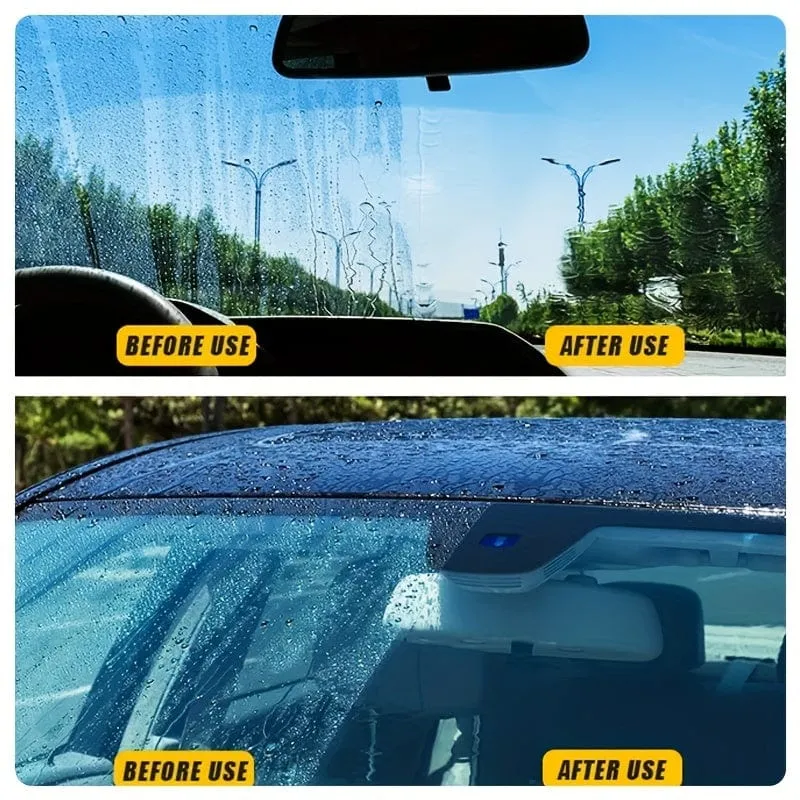Autoglas-Ölfilm-Entferner, beseitigt starke Flecken, Glaspolier-Entfetter, universelles regenfestes Antibeschlagmittel für Autos