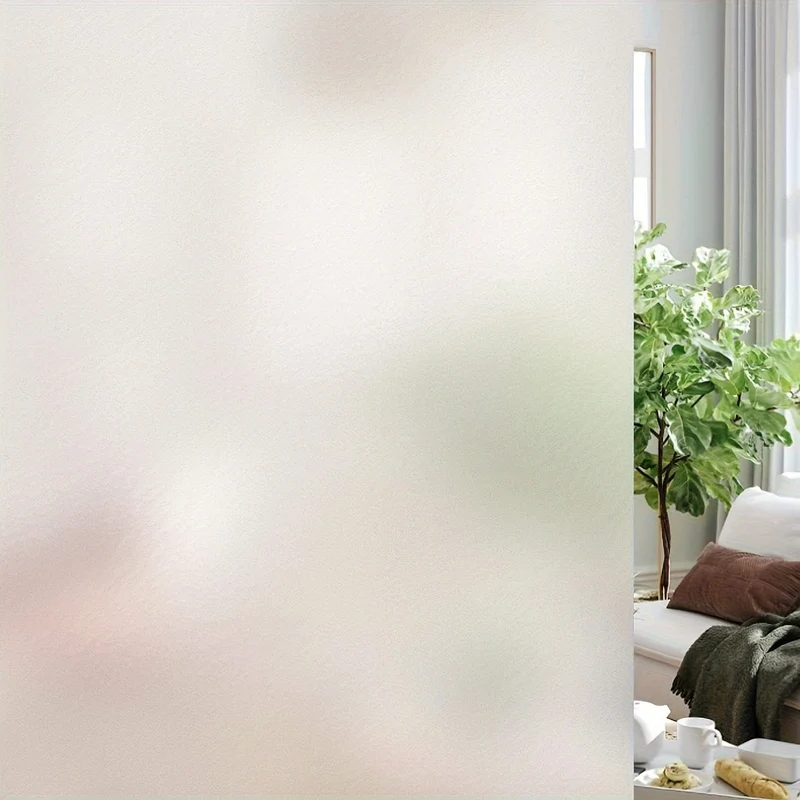 1 Stück Fenster-Sichtschutzfolie, Milchglas-Fensterfolie, statische Frischhaltefolie, UV-blockierende abnehmbare Fensterfolie, nicht klebendes, klebstofffreies Vinylmaterial, durchscheinende undurchsichtige Fensterfolie, Home-Office-Dekor-Vinylfolie