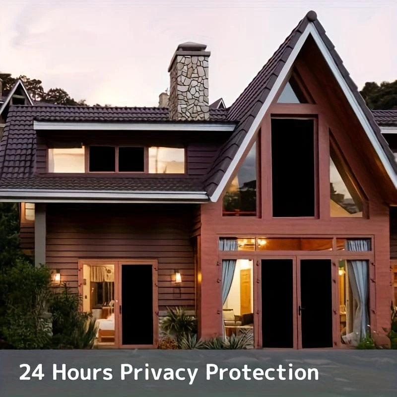 1 Stück raumverdunkelnde Verdunkelungsfensterfolie – abnehmbarer, statisch haftender Glas-Sonnenschutz für Heimdekoration und Privatsphäre