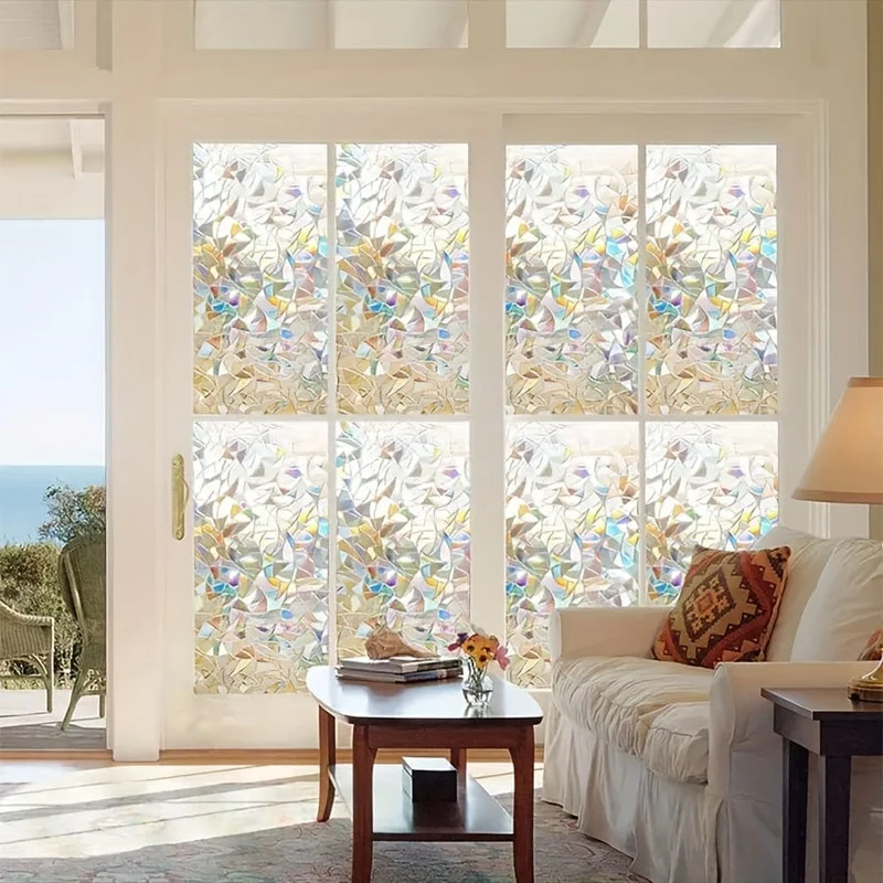 1 Rolle selbstklebender statischer Fensterfolien-Fensteraufkleber aus PVC-Glas, geeignet für Badezimmer- und Toilettenfenster vom Boden bis zur Decke, wasserdicht, feuchtigkeitsbeständig, UV-beständig, transparent und undurchsichtig