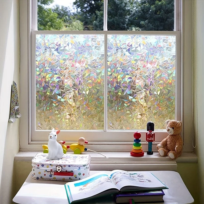 1 Rolle selbstklebender statischer Fensterfolien-Fensteraufkleber aus PVC-Glas, geeignet für Badezimmer- und Toilettenfenster vom Boden bis zur Decke, wasserdicht, feuchtigkeitsbeständig, UV-beständig, transparent und undurchsichtig