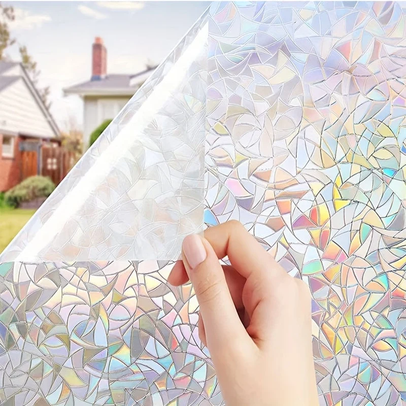 1 Rolle selbstklebender statischer Fensterfolien-Fensteraufkleber aus PVC-Glas, geeignet für Badezimmer- und Toilettenfenster vom Boden bis zur Decke, wasserdicht, feuchtigkeitsbeständig, UV-beständig, transparent und undurchsichtig