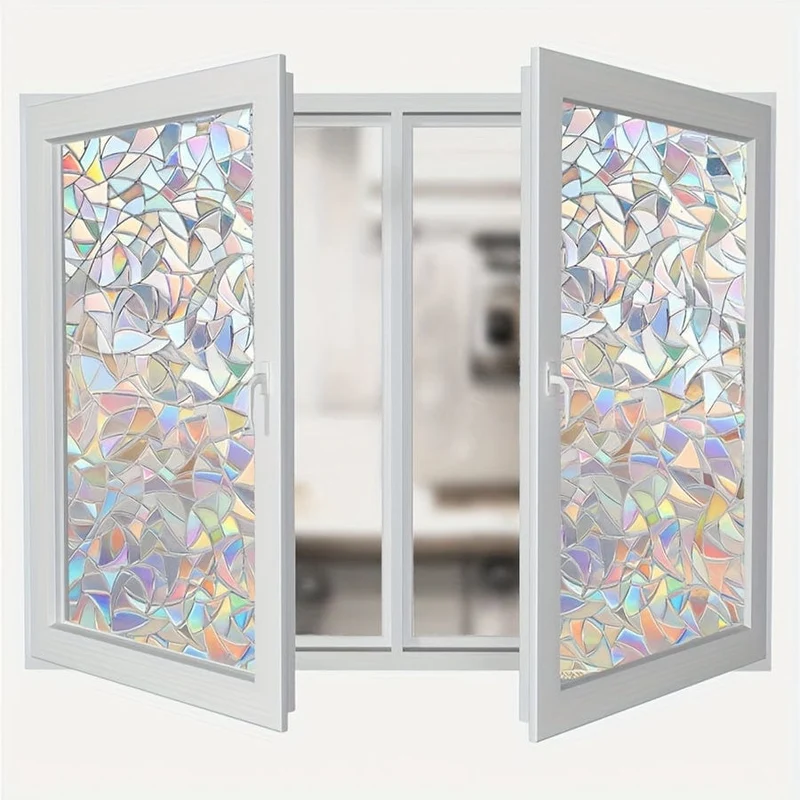 1 Rolle selbstklebender statischer Fensterfolien-Fensteraufkleber aus PVC-Glas, geeignet für Badezimmer- und Toilettenfenster vom Boden bis zur Decke, wasserdicht, feuchtigkeitsbeständig, UV-beständig, transparent und undurchsichtig