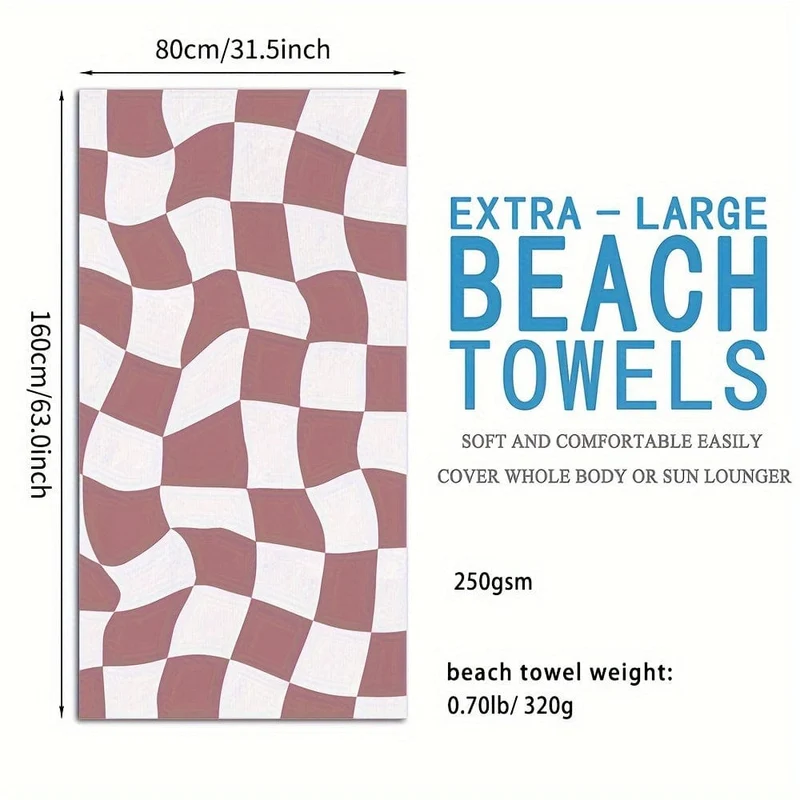 1 Stück individuelles Strandtuch, saugfähiges Strandtuch, große Sommer-Stranddecke, Geschenk für Strand-Pool-Party, Strand-Essentials