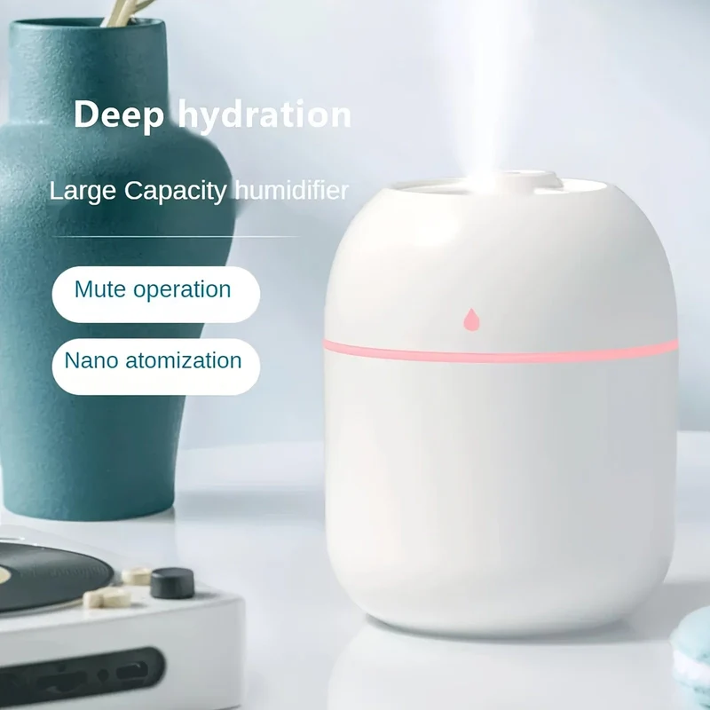1 stück Tragbarer Mini Cup Sprühnebel-luftbefeuchter Doppel Nasses Aroma Ätherisches Öl Diffusor Auto Usb-luftbefeuchter 220 ml