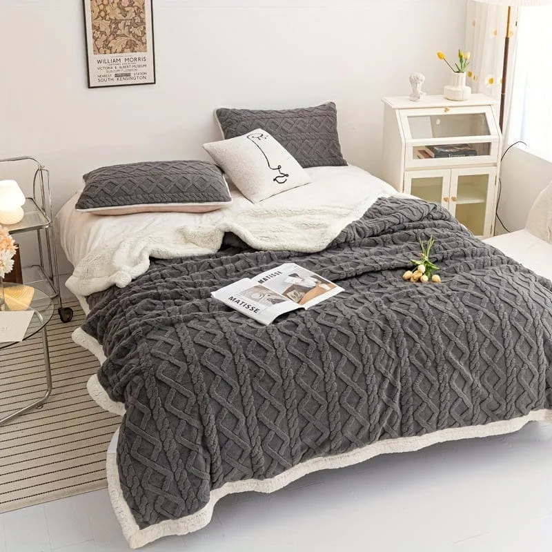 1 Stück Sherpa-Decke, „To My Mother From Son“-Überwurfdecke, warme, gemütliche, weiche Decke für Couch, Bett, Sofa, Büro, Camping