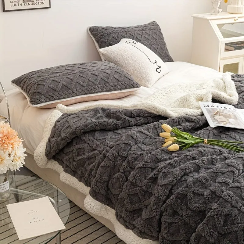 1 Stück Sherpa-Decke, „To My Mother From Son“-Überwurfdecke, warme, gemütliche, weiche Decke für Couch, Bett, Sofa, Büro, Camping