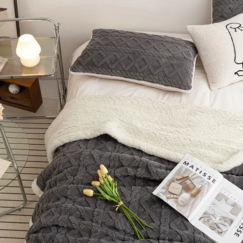 1 Stück Sherpa-Decke, „To My Mother From Son“-Überwurfdecke, warme, gemütliche, weiche Decke für Couch, Bett, Sofa, Büro, Camping