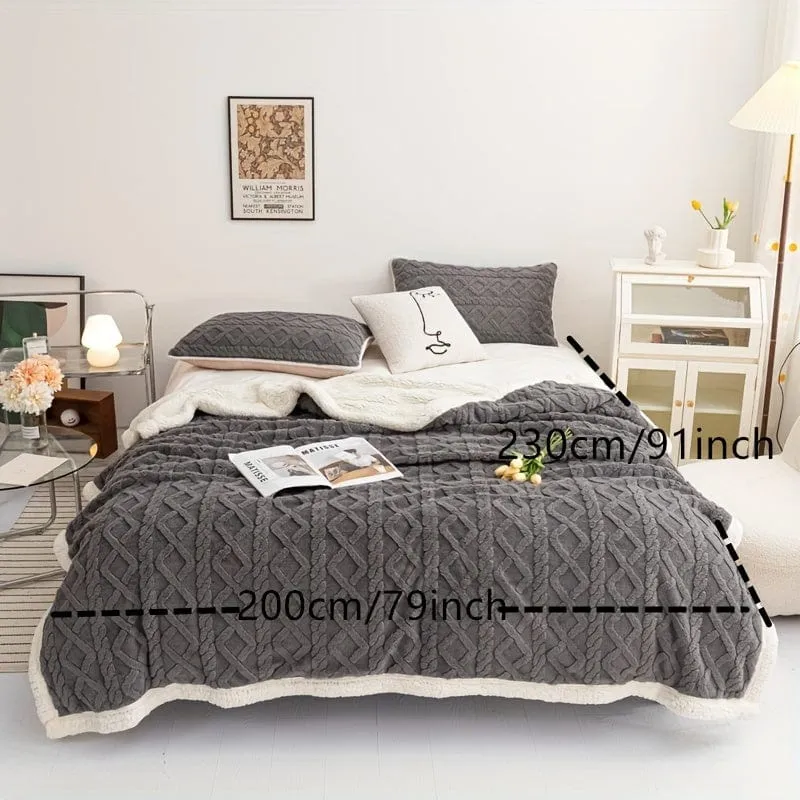 1 Stück Sherpa-Decke, „To My Mother From Son“-Überwurfdecke, warme, gemütliche, weiche Decke für Couch, Bett, Sofa, Büro, Camping