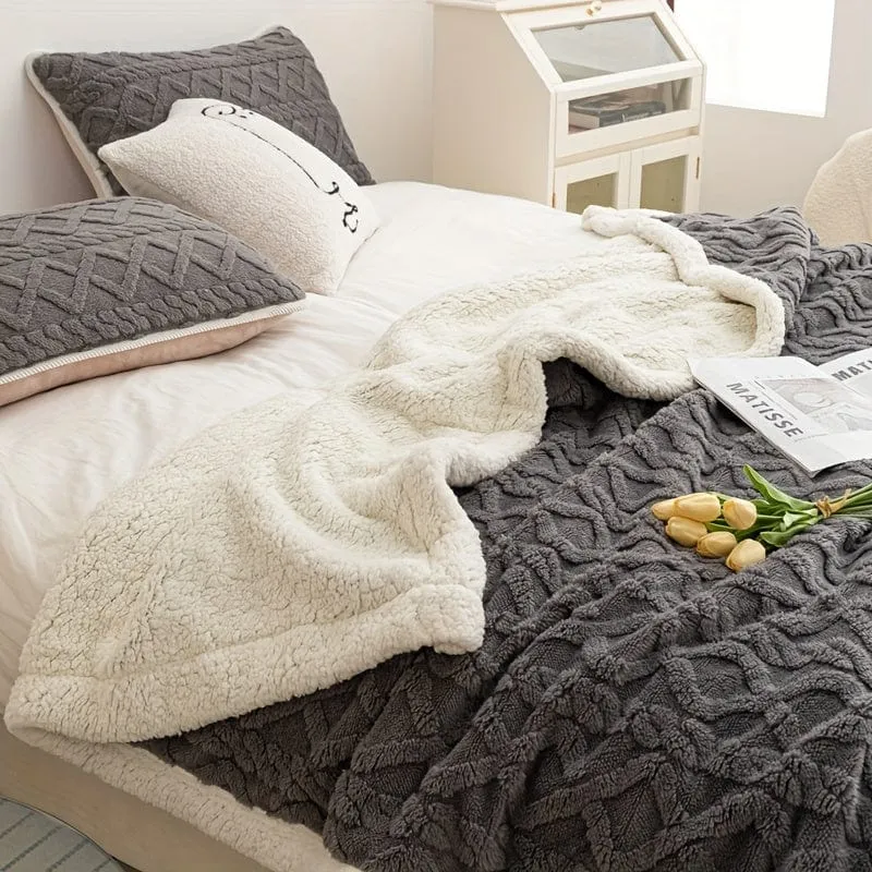 1 Stück Sherpa-Decke, „To My Mother From Son“-Überwurfdecke, warme, gemütliche, weiche Decke für Couch, Bett, Sofa, Büro, Camping