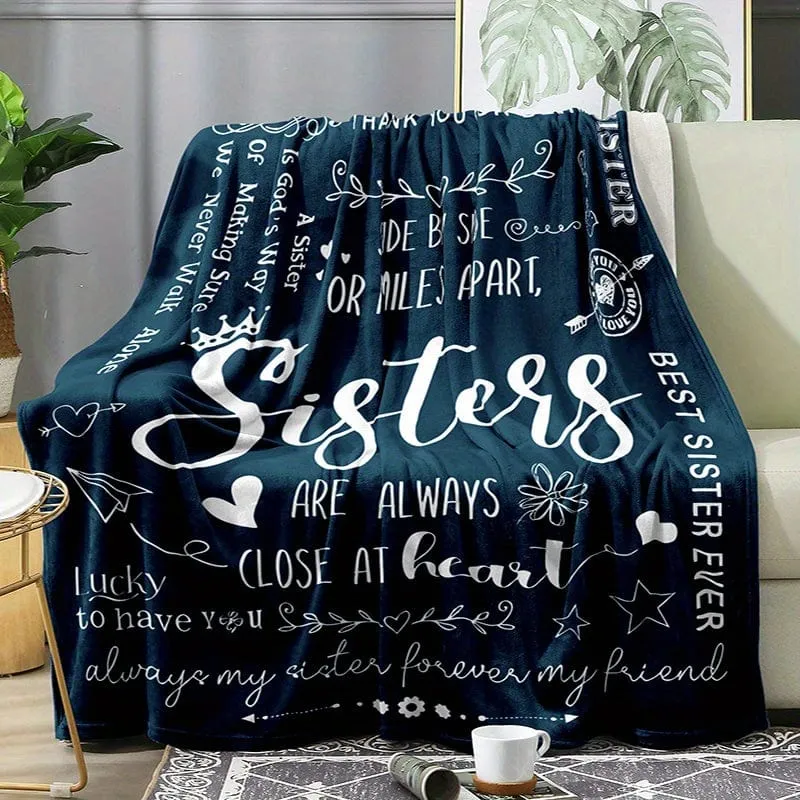 1 x weiche Flanelldecke für Schwestern, Geschenk für Schwestern, Geburtstag, Weihnachten, Hochzeit, Abschlussgeschenk, Decke für Couch, Bett, Sofa, Büro, Camping
