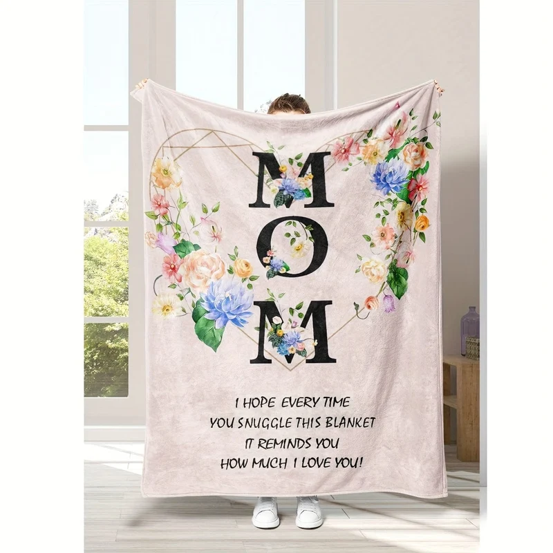 1-teilige Decke „Geschenke für Mama“, Geschenke für Mama von Tochter und Sohn, Geschenke für die beste Mama aller Zeiten, Geburtstagsgeschenke für Mama, Überwurfdecke, „I Love You Mom“-Geschenke, einzigartiges Mama-Geschenk, Geschenke für Mama