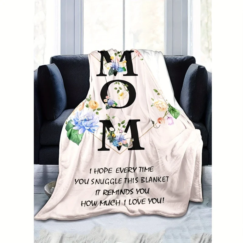 1-teilige Decke „Geschenke für Mama“, Geschenke für Mama von Tochter und Sohn, Geschenke für die beste Mama aller Zeiten, Geburtstagsgeschenke für Mama, Überwurfdecke, „I Love You Mom“-Geschenke, einzigartiges Mama-Geschenk, Geschenke für Mama