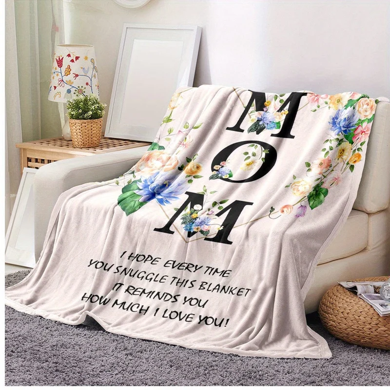 1-teilige Decke „Geschenke für Mama“, Geschenke für Mama von Tochter und Sohn, Geschenke für die beste Mama aller Zeiten, Geburtstagsgeschenke für Mama, Überwurfdecke, „I Love You Mom“-Geschenke, einzigartiges Mama-Geschenk, Geschenke für Mama