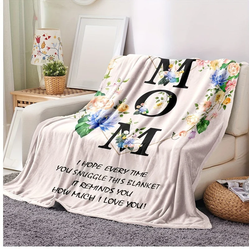 1-teilige Decke „Geschenke für Mama“, Geschenke für Mama von Tochter und Sohn, Geschenke für die beste Mama aller Zeiten, Geburtstagsgeschenke für Mama, Überwurfdecke, „I Love You Mom“-Geschenke, einzigartiges Mama-Geschenk, Geschenke für Mama