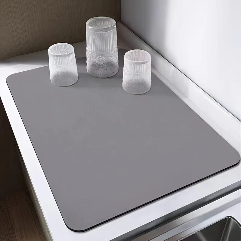 1 Stück, Abtropfunterlage, saugfähige Unterlage für Espressomaschinen-Arbeitsplatten, Abtropfmatte für Waschtisch, saugfähige Matte für weiche Wasserhähne, Tassenmatte für Waschtisch, Küchenzubehör, Badezimmerzubehör