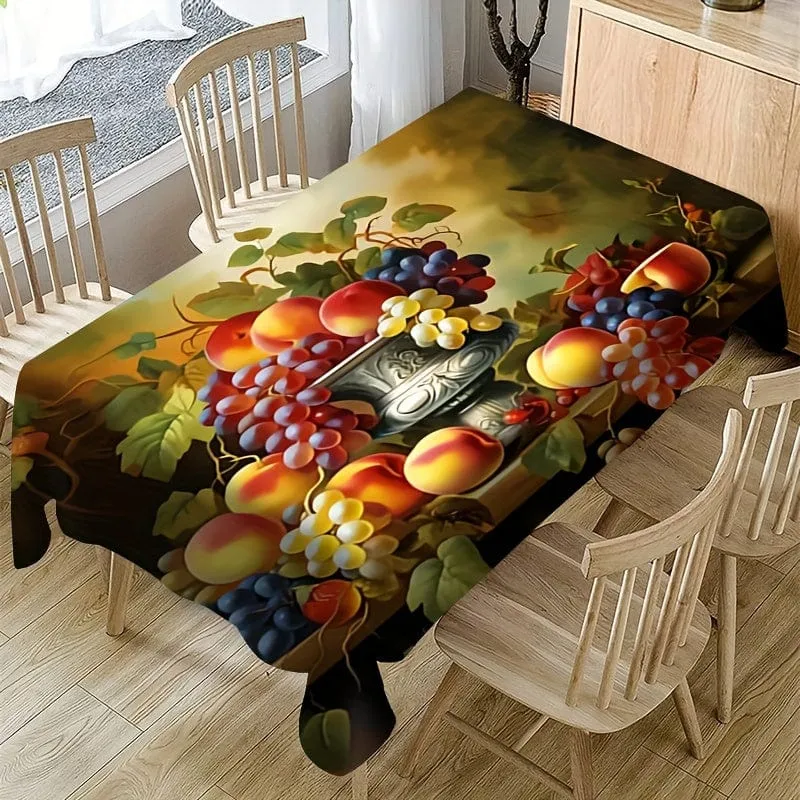 1-teilige Tischdecke, schmutzabweisende und waschbare Tischdecke, wasserdichte und ölbeständige Tischdecke, für Picknicks, Camping, Hochzeiten, Geburtstagsfeiern, Weihnachtsrestaurants und Buffets, Heimdekoration