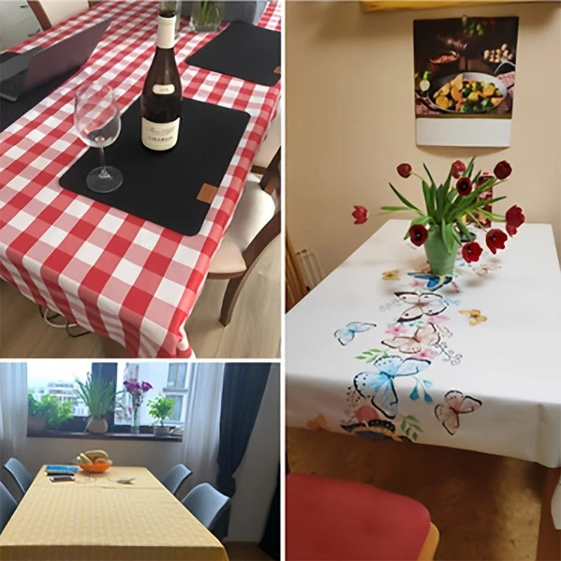 1-teilige Tischdecke, schmutzabweisende und waschbare Tischdecke, wasserdichte und ölbeständige Tischdecke, für Picknicks, Camping, Hochzeiten, Geburtstagsfeiern, Weihnachtsrestaurants und Buffets, Heimdekoration