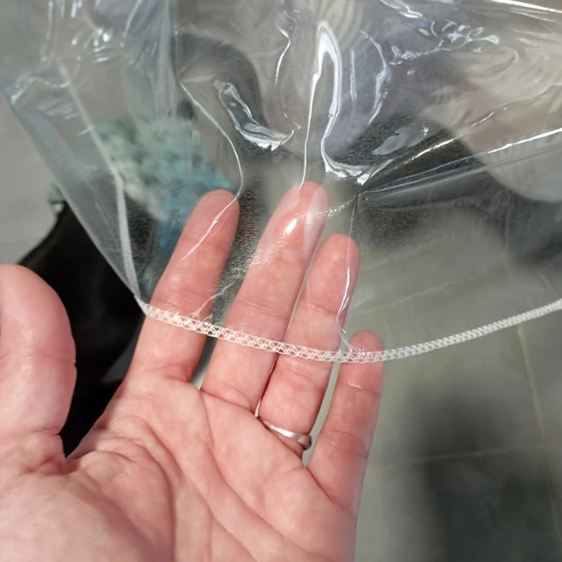 1 Tischdecke, runder transparenter Tischschutz mit Feststellkante, wasserdichte, ölbeständige Vinyl-Tischdecke, schmutzabweisende, abwischbare Tischdecke, genähte Kante, wasserdichte, ölbeständige, schmutzabweisende Plastiktischdecke, Raumdekoration