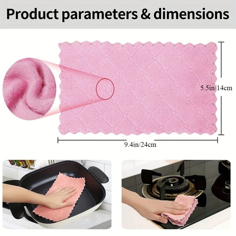 10/20-teiliges Küchenhandtuch- und Geschirrtuch-Set, 9.4 x 5.5 cm, kleine Geschirrhandtücher zum Abwaschen, Geschirrlappen zum täglichen Kochen und Backen, zufällige Farbe