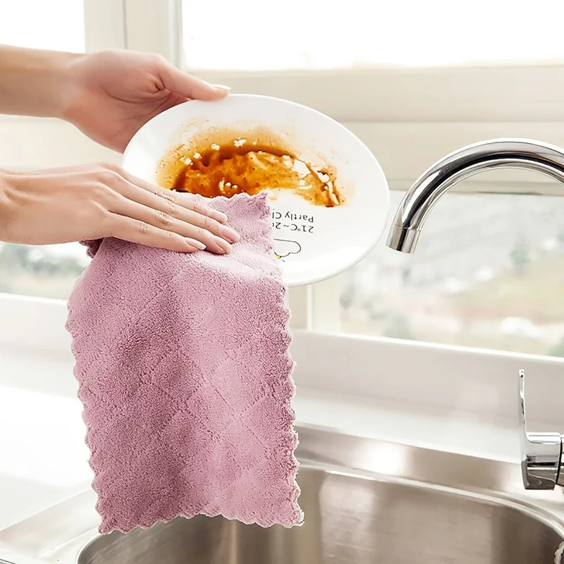 10/20-teiliges Küchenhandtuch- und Geschirrtuch-Set, 9.4 x 5.5 cm, kleine Geschirrhandtücher zum Abwaschen, Geschirrlappen zum täglichen Kochen und Backen, zufällige Farbe