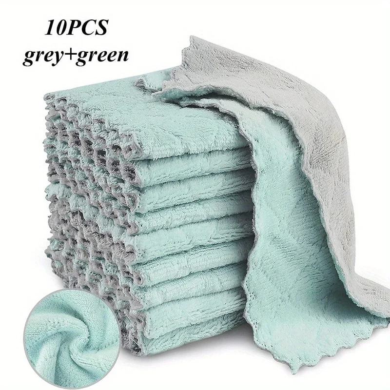 10/20-teiliges Küchenhandtuch- und Geschirrtuch-Set, 9.4 x 5.5 cm, kleine Geschirrhandtücher zum Abwaschen, Geschirrlappen zum täglichen Kochen und Backen, zufällige Farbe