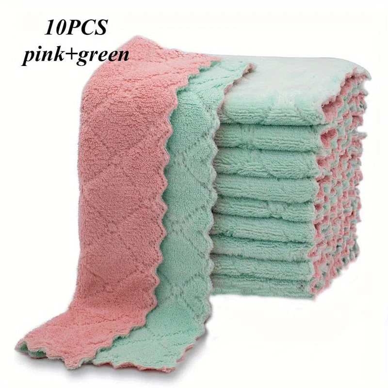 10/20-teiliges Küchenhandtuch- und Geschirrtuch-Set, 9.4 x 5.5 cm, kleine Geschirrhandtücher zum Abwaschen, Geschirrlappen zum täglichen Kochen und Backen, zufällige Farbe