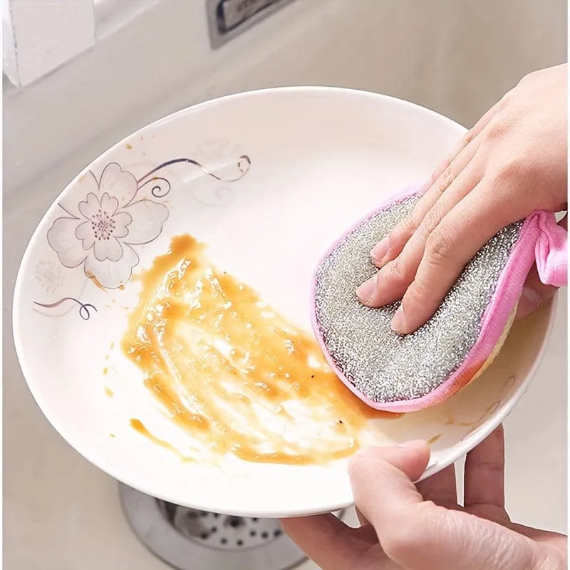 12 Stück, Reinigungsschwamm, Scheuerschwamm, quadratische Geschirrtücher, Geschirrtuch im einfachen Stil, Reinigungstuch für Spüle oder Küchenherd, antibakterielle, waschbare Reinigungsbürste, Küchenutensilien, Küchenreinigungsgerät