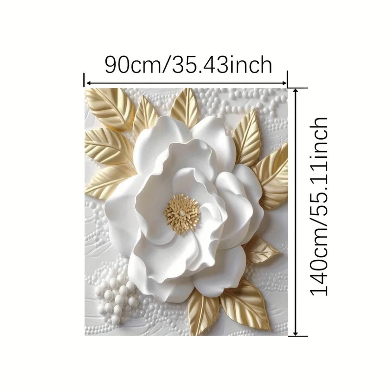 1 Stück, Tischdecke mit 3D-Blumendruck (Polyester), elegantes Rosenmuster, rechteckige Esstischdekoration, Heimdekoration, festliche Tischwäsche, waschbar und wiederverwendbar