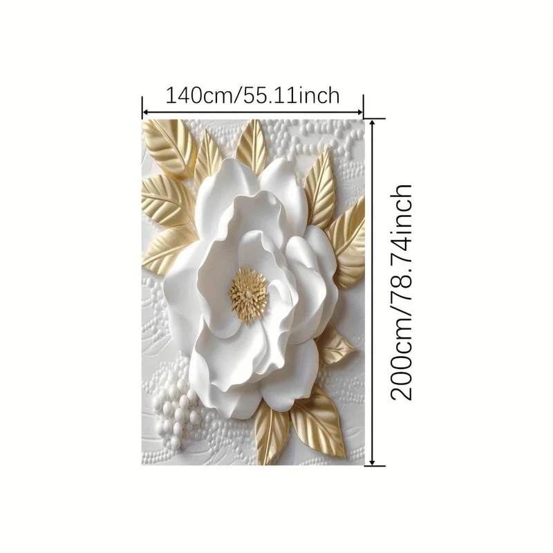 1 Stück, Tischdecke mit 3D-Blumendruck (Polyester), elegantes Rosenmuster, rechteckige Esstischdekoration, Heimdekoration, festliche Tischwäsche, waschbar und wiederverwendbar