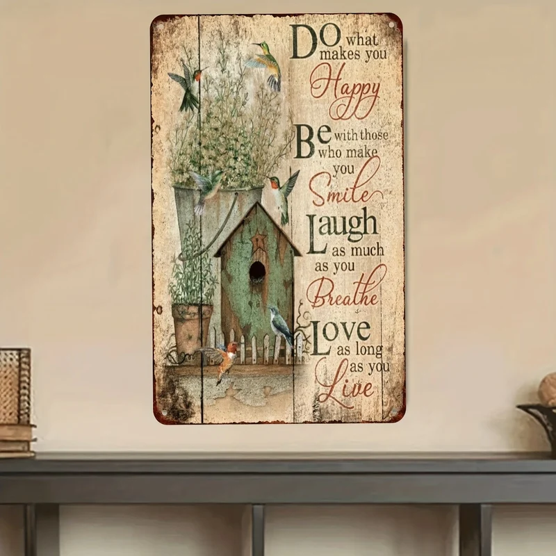 1 Stück, Vintage-Metallblechschild „Gather Here With Grateful Hearts“ (8 x 12 cm), Metallblechschild im Vintage-Stil, Metallblechschild fürs Zimmer, lustige Vintage-Schilder für draußen, Aluminiumschilder für draußen, Schilder für Heimdekoration, Bar-Heimdekoration.
