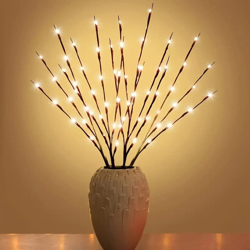 1 Stück 20 LEDs, simulierte Baumzweig-LED-Leuchten, nordisches Zimmer-Schlafzimmer-Layout, kreatives kleines Nachtlicht, dekorative Lichterkette, Geschenk für Geburtstag/Ostern/Junge/Freundinnen