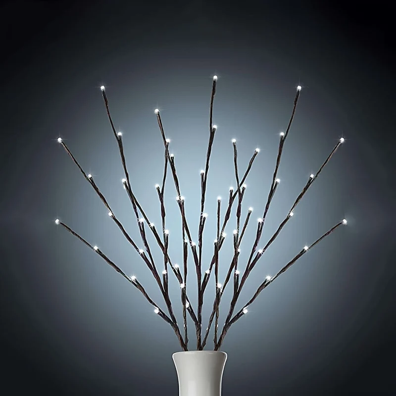 1 Stück 20 LEDs, simulierte Baumzweig-LED-Leuchten, nordisches Zimmer-Schlafzimmer-Layout, kreatives kleines Nachtlicht, dekorative Lichterkette, Geschenk für Geburtstag/Ostern/Junge/Freundinnen