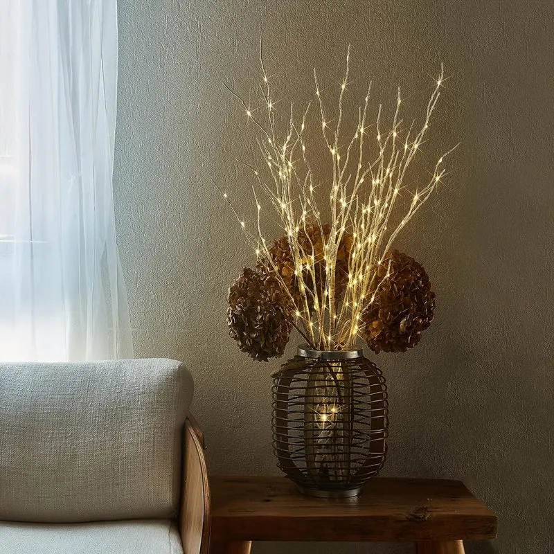 1 Stück 79.86 cm 50 LED leuchtendes weißes Birkenzweig-Dekorationslicht, simulierter künstlicher Zweig mit Batteriebetrieb, für Weihnachten im Innen- und Außenbereich, Hochzeit, Party, Heimdekoration