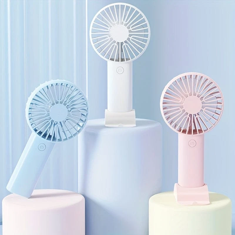1-teiliger USB-Hand-Mini-Ventilator – tragbarer elektrischer Ventilator für Zuhause, Büro und Reisen – wiederaufladbar, batteriebetrieben – leise und leistungsstarke Kühlung