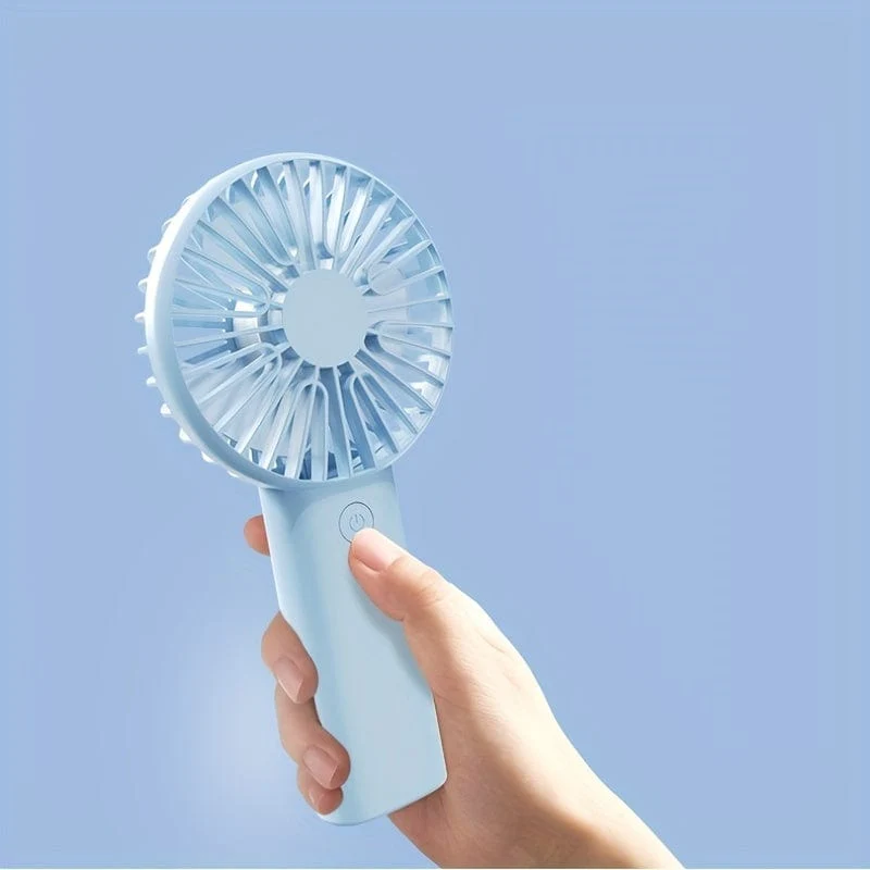 1-teiliger USB-Hand-Mini-Ventilator – tragbarer elektrischer Ventilator für Zuhause, Büro und Reisen – wiederaufladbar, batteriebetrieben – leise und leistungsstarke Kühlung