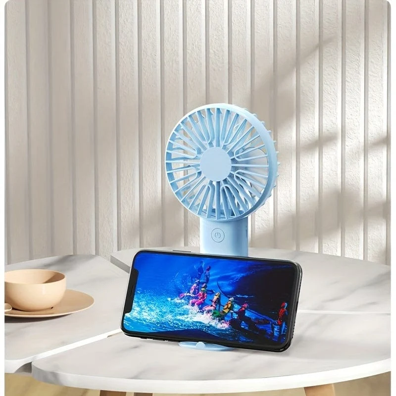 1-teiliger USB-Hand-Mini-Ventilator – tragbarer elektrischer Ventilator für Zuhause, Büro und Reisen – wiederaufladbar, batteriebetrieben – leise und leistungsstarke Kühlung