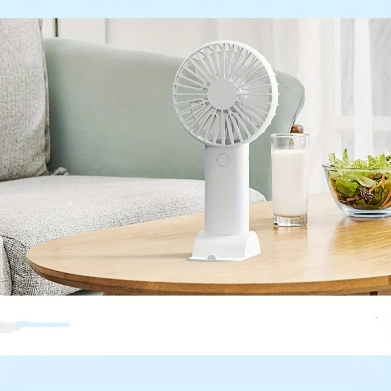 1-teiliger USB-Hand-Mini-Ventilator – tragbarer elektrischer Ventilator für Zuhause, Büro und Reisen – wiederaufladbar, batteriebetrieben – leise und leistungsstarke Kühlung