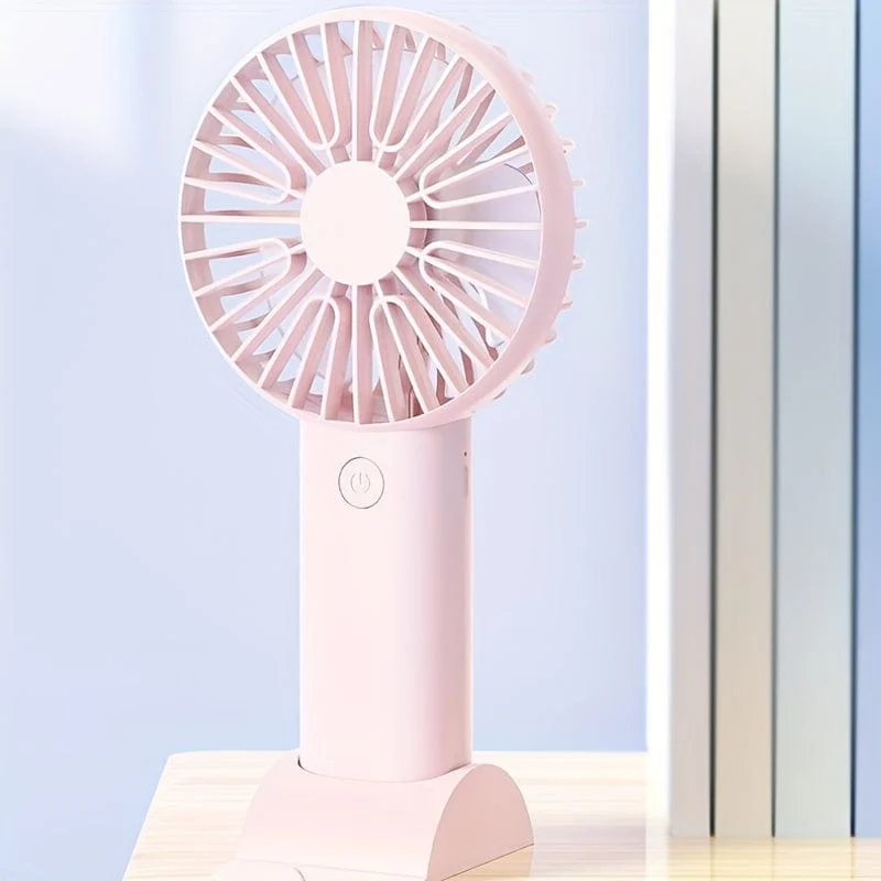 1-teiliger USB-Hand-Mini-Ventilator – tragbarer elektrischer Ventilator für Zuhause, Büro und Reisen – wiederaufladbar, batteriebetrieben – leise und leistungsstarke Kühlung