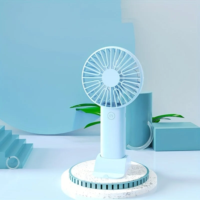 1-teiliger USB-Hand-Mini-Ventilator – tragbarer elektrischer Ventilator für Zuhause, Büro und Reisen – wiederaufladbar, batteriebetrieben – leise und leistungsstarke Kühlung