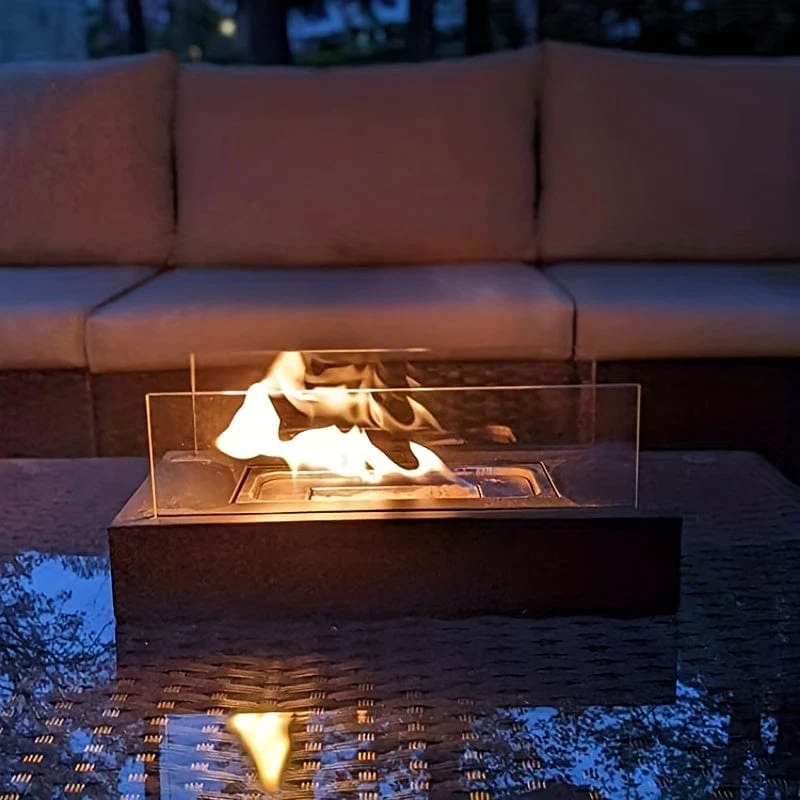 1-teiliger tragbarer Tischkamin – perfekt für den Innen- und Außenbereich, verleiht jedem Raum Wärme und Atmosphäre, ideal für Terrasse, Balkon, Wohnzimmer und Camping-Versammlungen