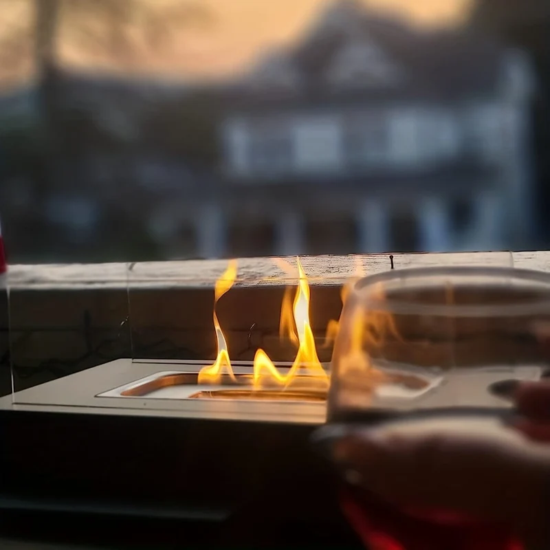 1-teiliger tragbarer Tischkamin – perfekt für den Innen- und Außenbereich, verleiht jedem Raum Wärme und Atmosphäre, ideal für Terrasse, Balkon, Wohnzimmer und Camping-Versammlungen