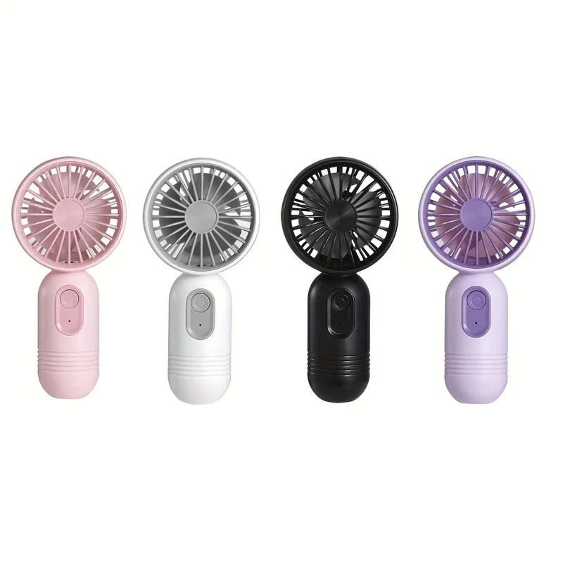 1 x tragbarer Mini-Ventilator, wiederaufladbar über USB, mit 3 Geschwindigkeiten – Handventilator für Männer und Frauen – perfekt für Büro, Outdoor, Reisen und Camping